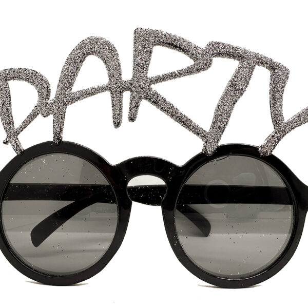 Gümüş Simli Party Yazılı Parti Gözlüğü Show