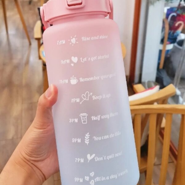 Günlük Motivasyon Su Matarası 2 Litre