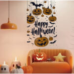 Halloween Temalı Balkabaklı Duvar Sticker Seti - Görsel 2
