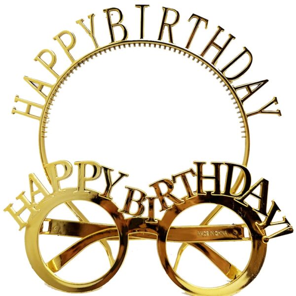 Happy Birthday Gözlük Ve Taç