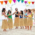 Hawaii Tarzı Hula Eteği – 60 cm Hasır Natural Etek - Görsel 5