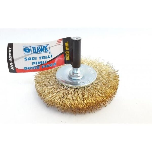 Hawk HA10131 Pimli Sarı Tel Daire Fırça 60x8 mm