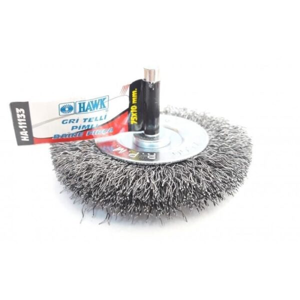 Hawk HA11133 Pimli Gri Tel Daire Fırça 75x10 mm
