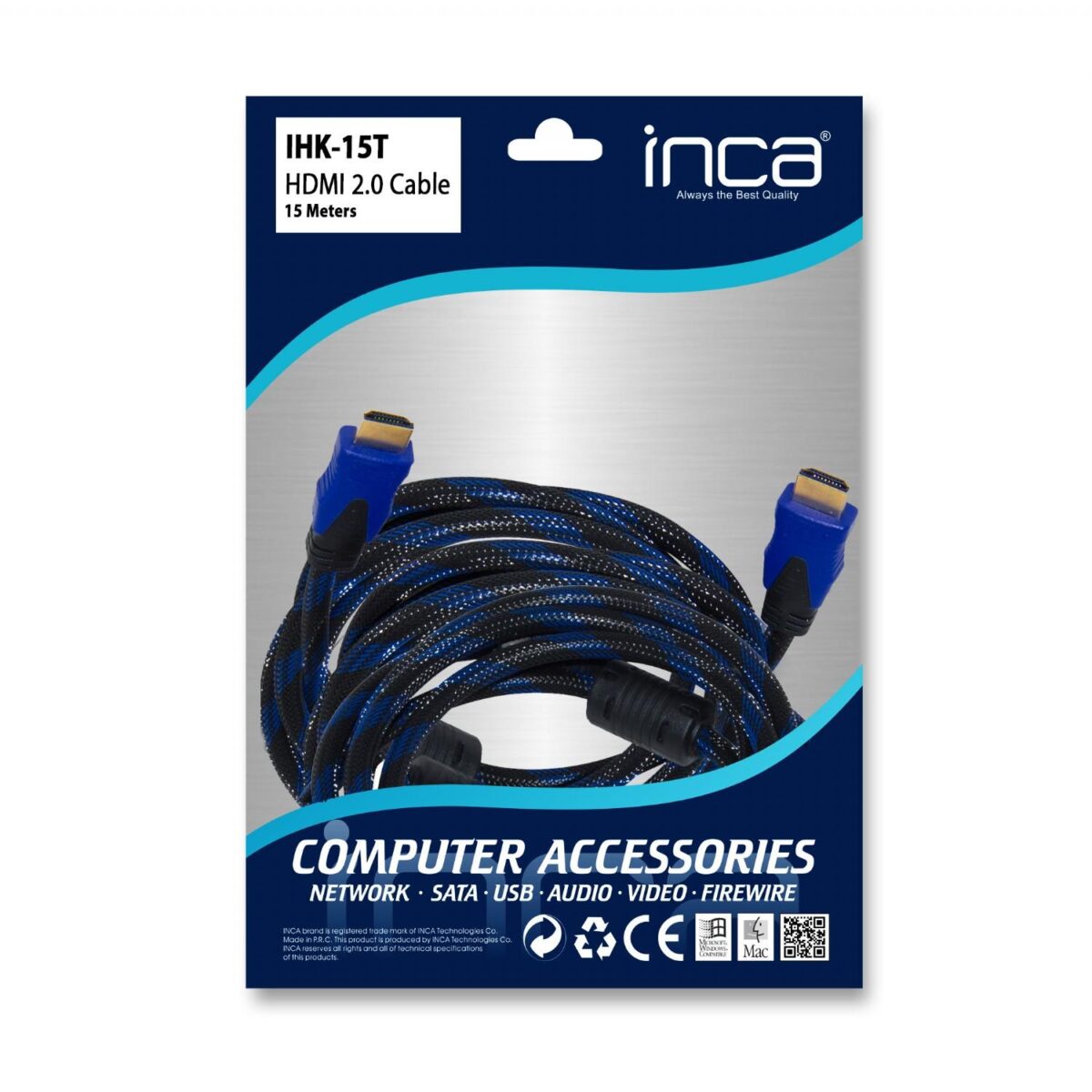 INCA IHK-15T 15 METRE HDMl TO HDMl 2.0V - Görsel 1