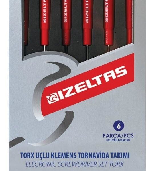 İzeltaş 4530 Elektronikçi Torx Tornavida Seti 6 Parça