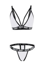 Kadın Beyaz Yazı Detaylı Ipli Sütyen Takımı – Modern, Konforlu ve Günlük Kombinlere Uygun - Görsel 5