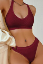 Kadın Bordo Seamless Tanga Sütyen Takım – Modern, Konforlu ve Günlük Kombinlere Uygun - Görsel 4