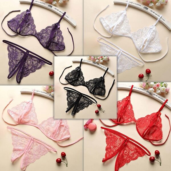 Kadın Dantelli Sütyen Külot Takımı 5&apos;li Set