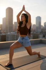 Kadın Kahverengi Kare Yaka Crop Top Bluz – Şık, Rahat ve Kolay Kombinlenebilir - Görsel 3