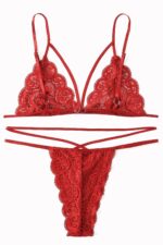 Kadın Kırmızı Dantel Sütyen Külot Takımı – Modern, Konforlu ve Günlük Kombinlere Uygun - Görsel 2