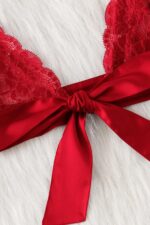 Kadın Kırmızı Dantelli & Kurdelalı Sütyen Külot Takımı – Modern, Konforlu ve Günlük Kombinlere Uygun - Görsel 3