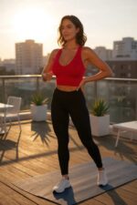 Kadın Kırmızı Derin Göğüs Dekolteli Şık Crop Top Bluz – Şık, Rahat ve Kolay Kombinlenebilir - Görsel 2