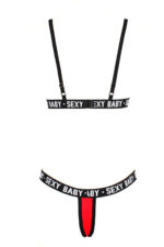 Kadın Kırmızı Yazı Detaylı Ipli Sütyen Takımı – Modern, Konforlu ve Günlük Kombinlere Uygun - Görsel 3