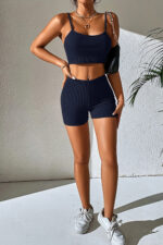 Kadın Lacivert Şortlu Kaşkorse Gecelik Takım – Modern, Konforlu ve Günlük Kombinlere Uygun - Görsel 3