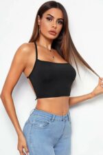 Kadın Siyah Belden Bağlamalı Şık Büstiyer – Modern ve Şık Tasarım - Görsel 3