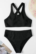 Kadın Siyah Çapraz Sırt Detaylı Iç Çamaşır Takımı – Modern, Konforlu ve Günlük Kombinlere Uygun - Görsel 3