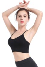 Kadın Siyah Çarpraz İpli Spor Büstiyer – Modern ve Şık Tasarım - Görsel 2