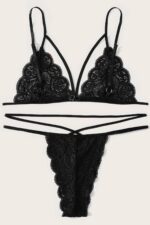 Kadın Siyah Dantel Sütyen Külot Takımı – Modern, Konforlu ve Günlük Kombinlere Uygun - Görsel 2