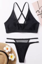 Kadın Siyah File Detaylı Özel Bikini Takımı – Modern, Konforlu ve Günlük Kombinlere Uygun - Görsel 3