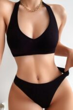 Kadın Siyah Seamless Tanga Sütyen Takım – Modern, Konforlu ve Günlük Kombinlere Uygun - Görsel 3