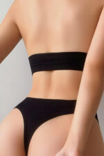 Kadın Siyah Seamless Tanga Sütyen Takım – Modern, Konforlu ve Günlük Kombinlere Uygun - Görsel 5