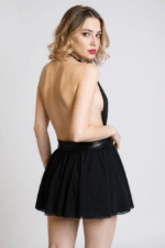 Kadın Siyah Sırtı Açık Beli Dantelli Gecelik Takım – Modern, Konforlu ve Günlük Kombinlere Uygun - Görsel 5