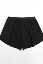 Kadın Siyah Yırtmaçlı Etek Görünümlü Şık Deniz Şortu – Modern ve Şık Tasarım - Görsel 5