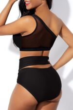 Kadın Siyah Yüksel Bel Tül Detaylı Sütyen Külot Takımı – Modern, Konforlu ve Günlük Kombinlere Uygun - Görsel 3