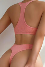 Kadın Somon Desteksiz Seamless Tangalı İç Çamaşır Takımı – Modern, Konforlu ve Günlük Kombinlere Uygun - Görsel 2