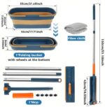 Katlanabilir Temizlik Mopu ve Tekerlekli Kova Seti - Görsel 3