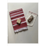Gelin Hamamı Seti, Premium Peştemal , Ponza Topuk Taşı, Doğal Zeytinyağı Sabun, Kese 4lü Set - Görsel 4