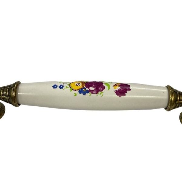 Klasik Silindir Kulp Antik Sarı 128 mm