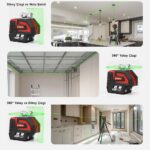 KOBB KBL32G Profesyonel Li-ion Yatay 360° ve Dikey Otomatik Hizalamalı Yeşil Nokta Şakül ve Yeşil Çapraz Çizgi Lazer - Görsel 4