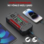 Lokithor J2500 12V 2500Amp LiFePO4 Akıllı Akü Takviye + Powerbank + Led Lamba - Görsel 3