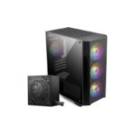 MSI MAG FORGE M100A D60 AKRİLİK YAN PANEL 3X120MM 1X120MM ARGB FAN 600W 80+ PSU MATX GAMING KASA - Görsel 2