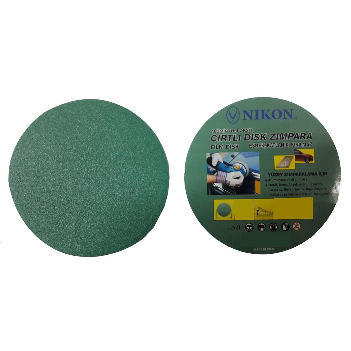 Nikon 52025 Kırılmaz Yeşil Cırt Zımpara 115X60 Kum - Görsel 1