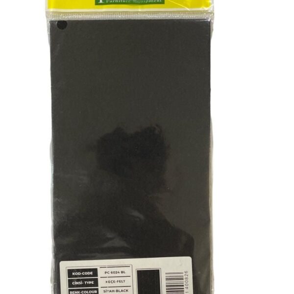 Pacific 6024 BL Yapışkanlı Keçe  120 mm X 240 mm Siyah