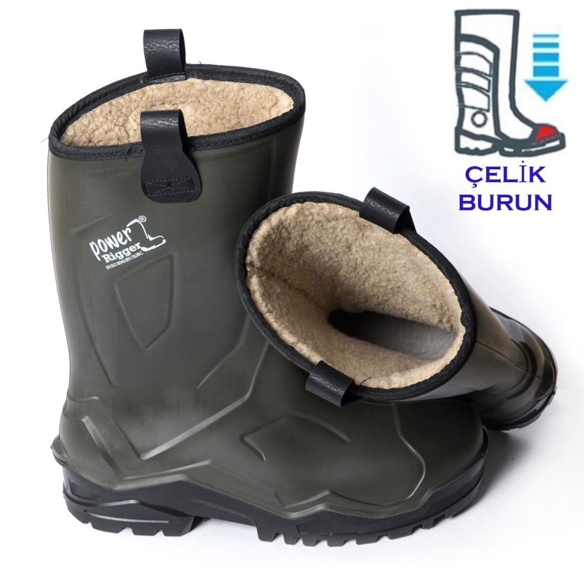 Pollyboot Power Rigger Çizme Çelik Burunlu 45 Numara - Görsel 1