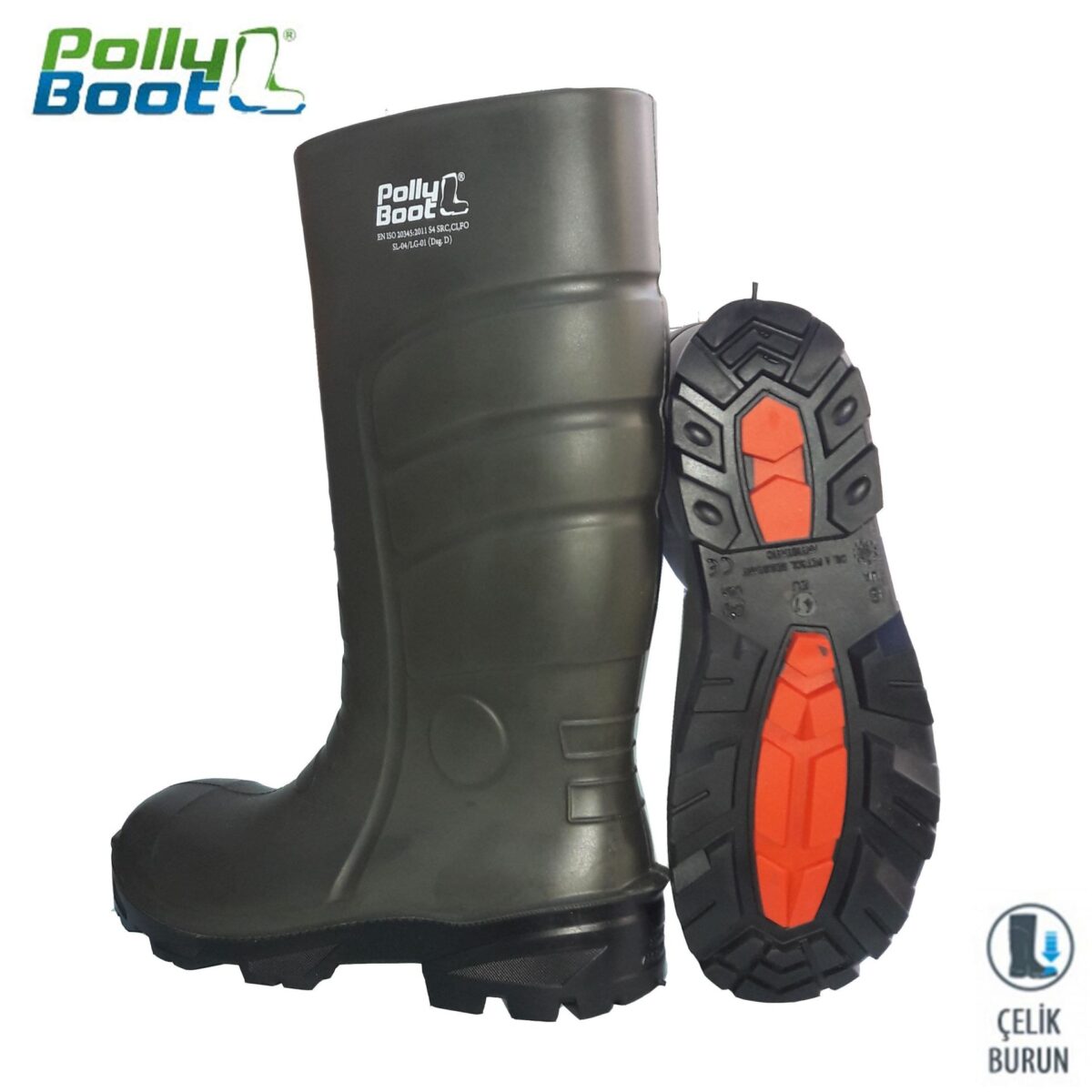 Pollyboot Vega 42 Numara Çelik Burunlu Çizme Poliüratan - Görsel 3