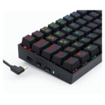 REDRAGON K530 DRACONIC PRO Q TR 60% KOMPAKT KABLOSUZ-BLUETOOTH 2.4G SWITCH MEKANİK KLAVYE SİYAH - Görsel 2