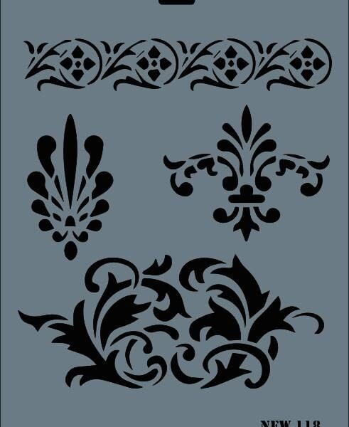 Rich New Seri N-118 Stencil 35x25 cm
