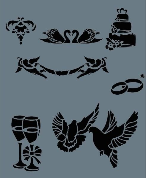 Rich New Seri N-129 Stencil 35x25 cm