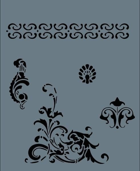 Rich New Seri N-132 Stencil 35x25 cm
