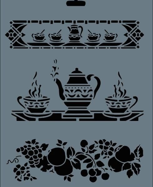Rich New Seri N-143 Stencil 35x25 cm