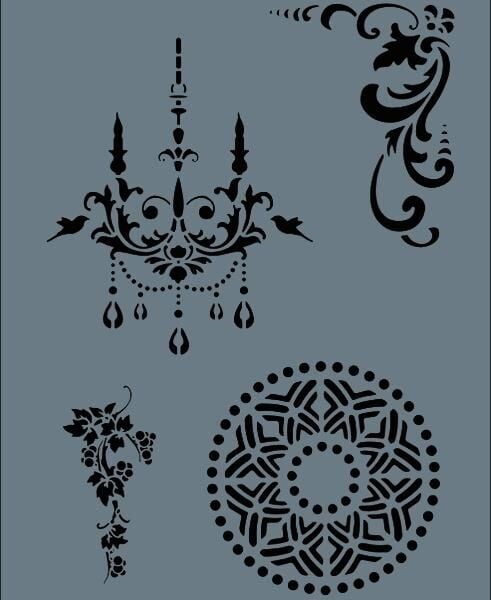 Rich New Seri N-147 Stencil 35x25 cm