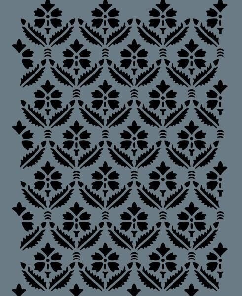 Rich New Seri N-157 Stencil 35x25 cm