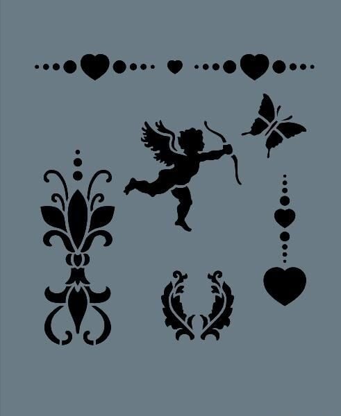 Rich New Seri N-192 Stencil 35x25 cm