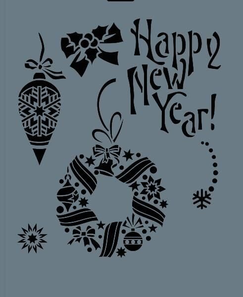 Rich New Seri N-223 Stencil 35x25 cm