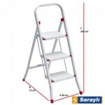 Saraylı Pratik Metal Merdiven Beyaz 3 Basamaklı - Görsel 2