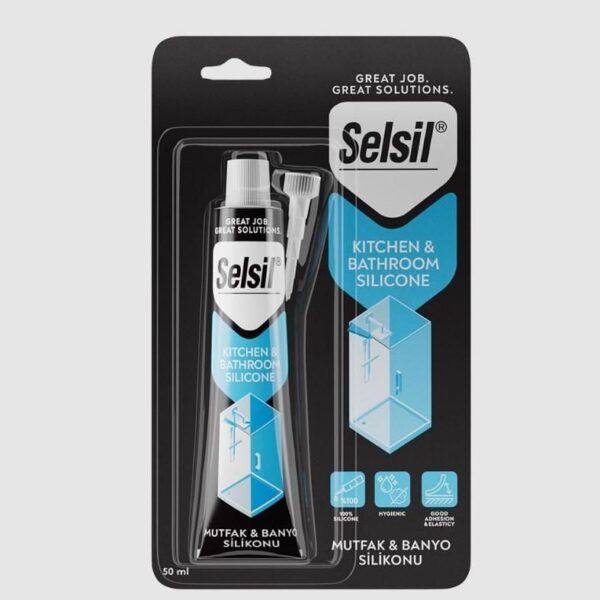 Selsil Mutfak ve Duşakabin Silikonu Şeffaf 50 ml